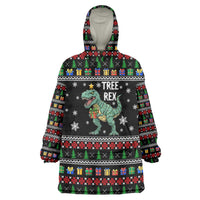 Tree Rex Christmas Wearable Blanket Hoodie Xmas Holiday Patterns - Wonder Print Shop