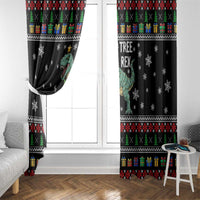 Tree Rex Christmas Window Curtain Xmas Holiday Patterns - Wonder Print Shop
