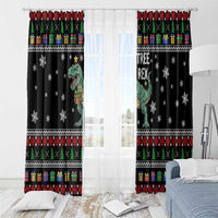 Tree Rex Christmas Window Curtain Xmas Holiday Patterns - Wonder Print Shop