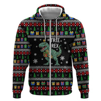 Tree Rex Christmas Zip Hoodie Xmas Holiday Patterns - Wonder Print Shop