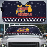 That Woman From Michigan Christmas Auto Sun Shade Xmas Holiday Patterns - Wonder Print Shop