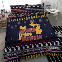 That Woman From Michigan Christmas Bedding Set Xmas Holiday Patterns - Wonder Print Shop