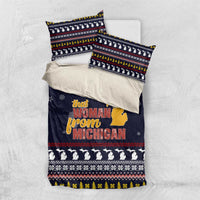 That Woman From Michigan Christmas Bedding Set Xmas Holiday Patterns - Wonder Print Shop