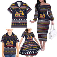That Woman From Michigan Christmas Family Matching Off The Shoulder Long Sleeve Dress and Hawaiian Shirt Xmas Holiday Patterns - Wonder Print Shop