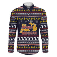 That Woman From Michigan Christmas Family Matching Off The Shoulder Long Sleeve Dress and Hawaiian Shirt Xmas Holiday Patterns - Wonder Print Shop