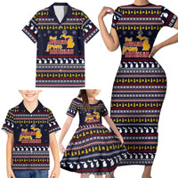 That Woman From Michigan Christmas Family Matching Short Sleeve Bodycon Dress and Hawaiian Shirt Xmas Holiday Patterns - Wonder Print Shop