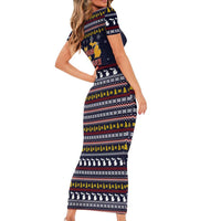That Woman From Michigan Christmas Family Matching Short Sleeve Bodycon Dress and Hawaiian Shirt Xmas Holiday Patterns - Wonder Print Shop