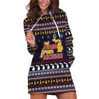 That Woman From Michigan Christmas Hoodie Dress Xmas Holiday Patterns - Wonder Print Shop