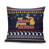 That Woman From Michigan Christmas Pillow Cover Xmas Holiday Patterns - Wonder Print Shop