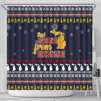That Woman From Michigan Christmas Shower Curtain Xmas Holiday Patterns - Wonder Print Shop