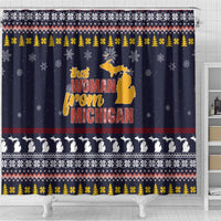 That Woman From Michigan Christmas Shower Curtain Xmas Holiday Patterns - Wonder Print Shop