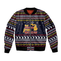 That Woman From Michigan Christmas Sleeve Zip Bomber Jacket Xmas Holiday Patterns - Wonder Print Shop