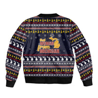 That Woman From Michigan Christmas Sleeve Zip Bomber Jacket Xmas Holiday Patterns - Wonder Print Shop