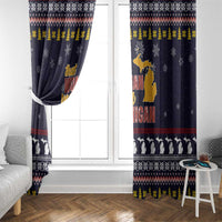That Woman From Michigan Christmas Window Curtain Xmas Holiday Patterns - Wonder Print Shop