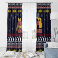 That Woman From Michigan Christmas Window Curtain Xmas Holiday Patterns - Wonder Print Shop