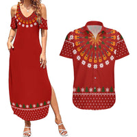 Guitar Lover Christmas Couples Matching Summer Maxi Dress and Hawaiian Shirt Xmas Holiday Patterns - Wonder Print Shop
