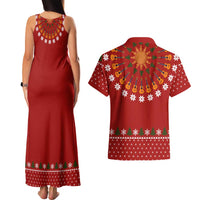 Guitar Lover Christmas Couples Matching Tank Maxi Dress and Hawaiian Shirt Xmas Holiday Patterns - Wonder Print Shop