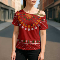 Guitar Lover Christmas Cross Shoulder Shirt Xmas Holiday Patterns - Wonder Print Shop