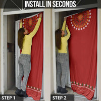 Guitar Lover Christmas Door Cover Xmas Holiday Patterns - Wonder Print Shop