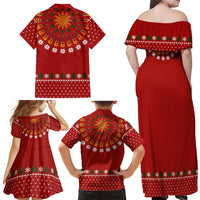 Guitar Lover Christmas Family Matching Off Shoulder Maxi Dress and Hawaiian Shirt Xmas Holiday Patterns - Wonder Print Shop