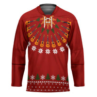 Guitar Lover Christmas Hockey Jersey Xmas Holiday Patterns - Wonder Print Shop