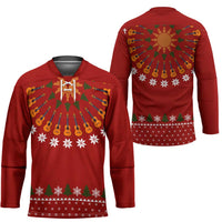 Guitar Lover Christmas Hockey Jersey Xmas Holiday Patterns - Wonder Print Shop