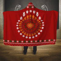 Guitar Lover Christmas Hooded Blanket Xmas Holiday Patterns - undefined