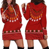 Guitar Lover Christmas Hoodie Dress Xmas Holiday Patterns - Wonder Print Shop