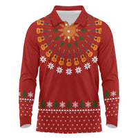 Guitar Lover Christmas Long Sleeve Polo Shirt Xmas Holiday Patterns - Wonder Print Shop