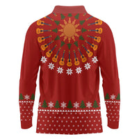 Guitar Lover Christmas Long Sleeve Polo Shirt Xmas Holiday Patterns - Wonder Print Shop