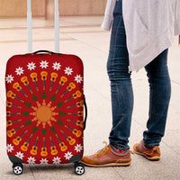 Guitar Lover Christmas Luggage Cover Xmas Holiday Patterns - Wonder Print Shop