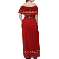 Guitar Lover Christmas Off Shoulder Maxi Dress Xmas Holiday Patterns - Wonder Print Shop