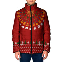 Guitar Lover Christmas Padded Jacket Xmas Holiday Patterns - Wonder Print Shop