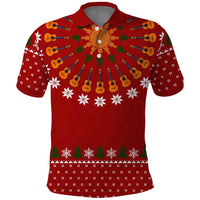 Guitar Lover Christmas Polo Shirt Xmas Holiday Patterns - Wonder Print Shop