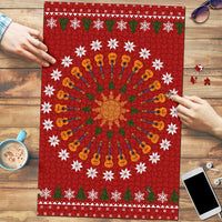 Guitar Lover Christmas Puzzle Xmas Holiday Patterns - Wonder Print Shop