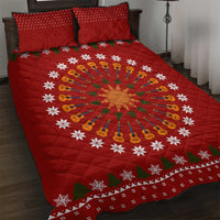 Guitar Lover Christmas Quilt Bed Set Xmas Holiday Patterns - Wonder Print Shop
