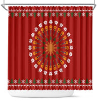 Guitar Lover Christmas Shower Curtain Xmas Holiday Patterns - Wonder Print Shop