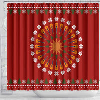 Guitar Lover Christmas Shower Curtain Xmas Holiday Patterns - Wonder Print Shop