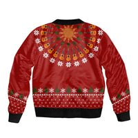 Guitar Lover Christmas Sleeve Zip Bomber Jacket Xmas Holiday Patterns - Wonder Print Shop