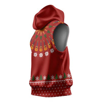 Guitar Lover Christmas Sleeveless Hoodie Xmas Holiday Patterns - Wonder Print Shop