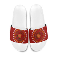 Guitar Lover Christmas Slide Sandals Xmas Holiday Patterns - Wonder Print Shop