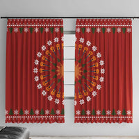 Guitar Lover Christmas Window Curtain Xmas Holiday Patterns - Wonder Print Shop