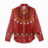Guitar Lover Christmas Women Casual Shirt Xmas Holiday Patterns - Wonder Print Shop