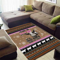 The Crazy Heifer Christmas Area Rug Xmas Holiday Patterns - Wonder Print Shop