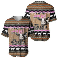 The Crazy Heifer Christmas Baseball Jersey Xmas Holiday Patterns - Wonder Print Shop