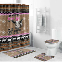 The Crazy Heifer Christmas Bathroom Set Xmas Holiday Patterns - Wonder Print Shop