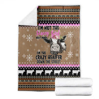 The Crazy Heifer Christmas Blanket Xmas Holiday Patterns - Wonder Print Shop