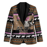The Crazy Heifer Christmas Blazer Xmas Holiday Patterns - Wonder Print Shop