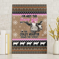 The Crazy Heifer Christmas Canvas Wall Art Xmas Holiday Patterns - Wonder Print Shop