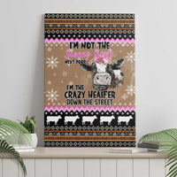 The Crazy Heifer Christmas Canvas Wall Art Xmas Holiday Patterns - Wonder Print Shop